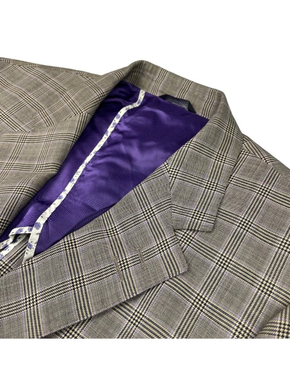 Paul Smith Men’s The Byard 100% Wool Unlined Blazer Beige Plaid • Italy • 44L